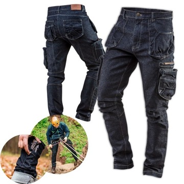 РАБОЧИЕ БРЮКИ NEO ДЖИНСЫ, УСИЛЕННЫЕ ПО ТАЛИИ, ХЛОПОК 81-229 XXXL/58