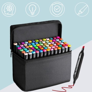 ДВУСТОРОННИЕ АЛКОГОЛЬНЫЕ МАРКЕРЫ 120 ЦВЕТОВ МАРКЕРЫ, ТРИПСЫ, НАБОР ПОДСТАВКИ