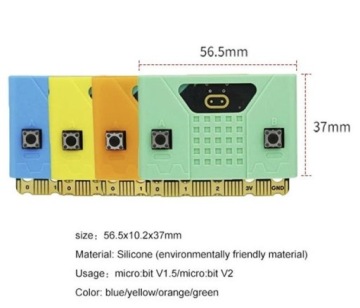 Желтый силиконовый защитный чехол для BBC micro:bit