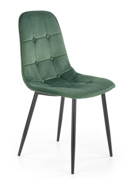 Krzesło K417 Ciemny Zielony VELVET nogi czarne / Halmar