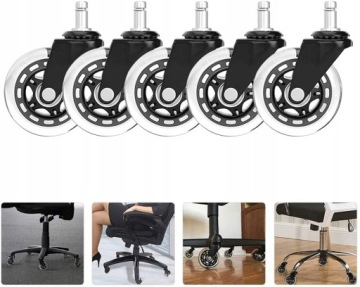 РЕЗИНОВЫЙ СТУЛ ВРУЧАЮЩИЙСЯ РЕЗИНОВЫЕ КОЛЕСА 5ШТ С ПОДШИПНИКАМИ 11ММ