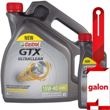 CASTROL GTX ULTRACLEAN A3/B4 10W40 5L (4L + 1L)