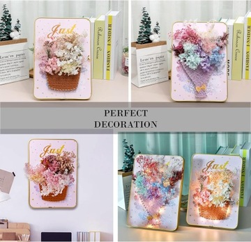 Художественный набор струн со светодиодной подсветкой и сухоцветами РУЧНОЙ РАБОТЫ.