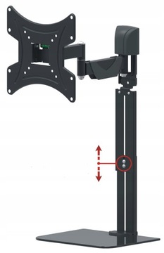 Поворотная ПОДВЕСКА ДЛЯ ТВ-МОНИТОРА + СТЕКЛЯННАЯ ПОЛКА