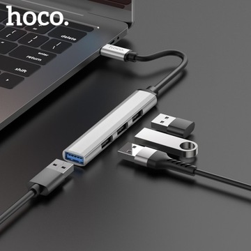 USB-концентратор Type C USB-C Type-C 4 в 1 USB3.0 5 Гбит/с + 3 USB2.0 480 Мбит/с 1 ТБ
