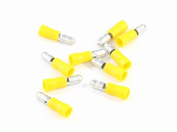 KONEKTOR OKRĄGŁY MĘSKI IZOL. FI5,0MM ŻÓŁTY 10SZT
