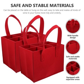 Практичная сумка для бутылок с фетровым мешочком.