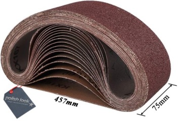 РЕМЕННАЯ ЛЕНТА БЕСКОНЕЧНАЯ 75 x 457 АБРАЗИВНАЯ БУМАГА ГР 40