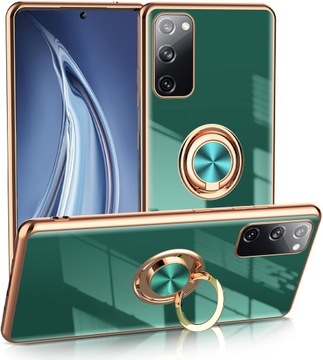 ETUI PLATING RING CASE POKROWIEC do SAMSUNG GALAXY S20 FE +SZKŁO HARTOWANE