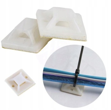 Держатели для крепления кабелей и проводов 24х24мм 20 шт.