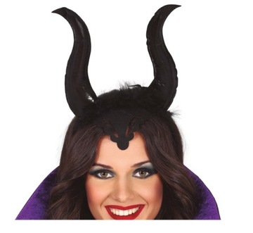 OPASKA ROGI CZAROWNICY DIABOLINA CZARNA HALLOWEEN