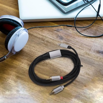 Аудиокабель с разветвителем USB C на двойной Rca Y