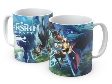 KUBEK 330ml Gra Genshin Impact anime manga + imię