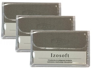 3 x ŚCIERECZKA DO OKULARÓW Izosoft Mikrofibra