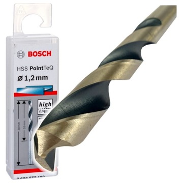 Wiertło do metalu Bosch HSS PointTeQ 1,2x16x38 op. 10 szt