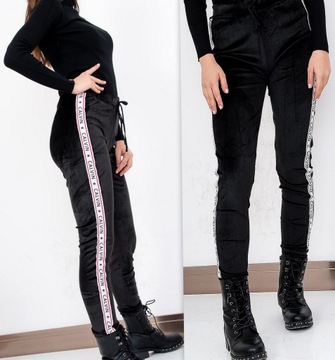 SPODNIE WELUROWE DAMSKIE LAMPAS laPia S/M