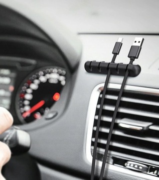 Держатель кабельного органайзера для стола, автомобиля