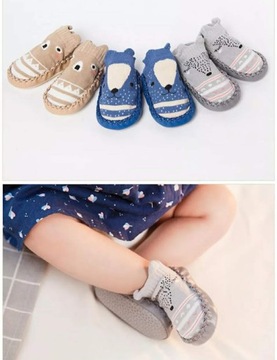 ДЕТСКИЕ НОСКИ ОБУВЬ на мягкой подошве ТАПОЧКИ размер 18/19 12см 6-12 месяцев СЕРЫЕ