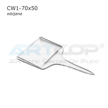 Ценник 70х50 из оргстекла для отображения цен на мороженое в продуктовом магазине.