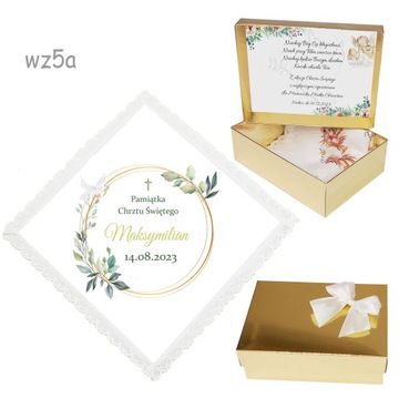 БЕЛАЯ КРЕСТАЛЬНАЯ ХАНИЦА для мальчика, девочки, КРЕЩЕНИЕ, ИМЯ, коробка