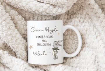 Кружка КРЕЩЕНИЕ спасибо крестным родителям бохо ПОДАРОК ​​КРЕЩЕНИЯ w1