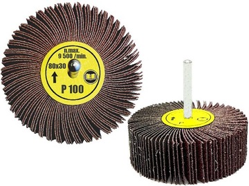 ŚCIERNICA LISTKOWA TRZPIENIOWA NA TRZPIENIU NA WIERTARKĘ 80x30 GR. 100 PL