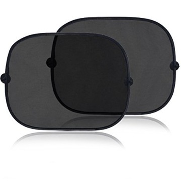 СОЛНЦЕЗАНИЧНЫЕ ШТОРЫ ДЛЯ ОКОН, ЧЕРНЫЕ ШТОРЫ, ЖАЛЮЗИ, ПРИСОСКА, 2 ШТ.