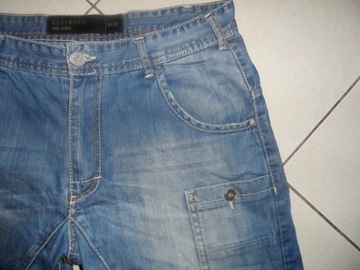 RESERVED jak NOWE jeans SPODENKI BERMUDY r 32 pas 88cm