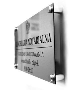 TABLICA SZYLD Kancelaria Notarialna DYSTANSE 60x30
