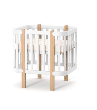 Деревянная кровать Монако белого цвета и цвета капучино