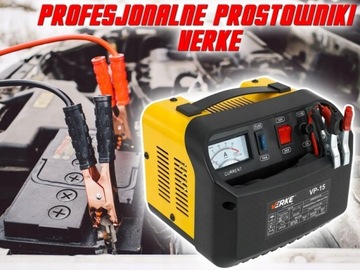 PROSTOWNIK SAMOCHODOWY DO AKUMULATORÓW 12V 24V 10A ŁADOWARKA AKUMULATORA