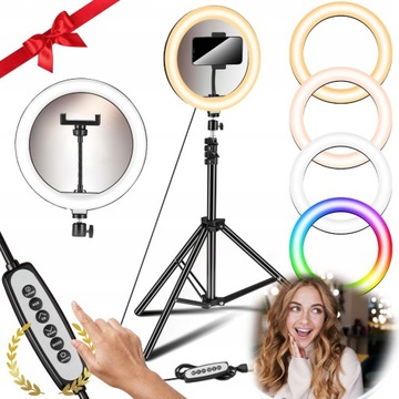 LAMPA PIERŚCIENIOWA Statyw DO ZDJĘĆ FILMÓW SELFIE MAKIJAŻ TikTok PremiumLed