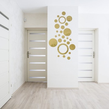 ПРИКЛЕЕННОЕ золотое зеркало на стене ЗВОНИТ новое!