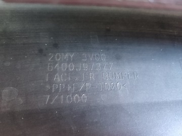 MITSUBISHI SPACE STAR III 20- NÁRAZNÍK PŘEDNÍ 6400J973ZZ