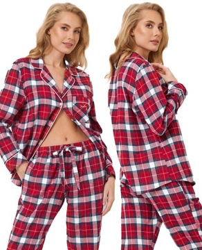 ROZPINANA PIŻAMA FLANELOWA ARUELLE MARISSA LONG XS