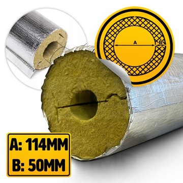 Otulina z wełny mineralnej z folią ALU 114/50 1 mb