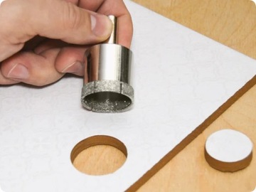 Дрель бриллиантовые отверстия Gres Glass 4-65 мм