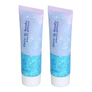 2 шт. гель для тела с блестками, универсальный модный шипучий, легко чистится