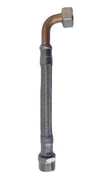 WĘŻYK-WĄŻ W OPLOCIE N-W KOLANKOWY 1/2''x1/2'' 70cm