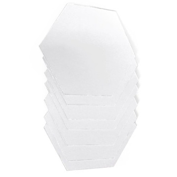 Zestaw lustra ścienne geometryczne naklejka 7szt.