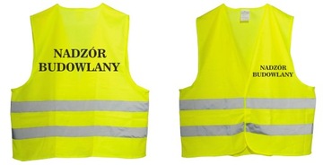 Kamizelka odblaskowa NADZÓR BUDOWLANY ŻÓŁTA