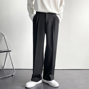 New Fashion Men's Oversize Suit Pants Wide Leg Lon