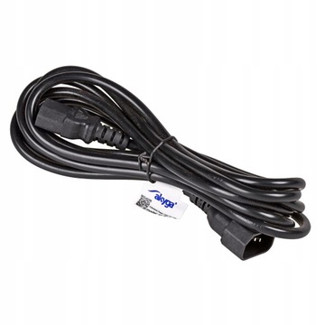 Przedłużacz kabla zasilającego C13 / C14 3.0m 230V Akyga AK-PC-07C CU
