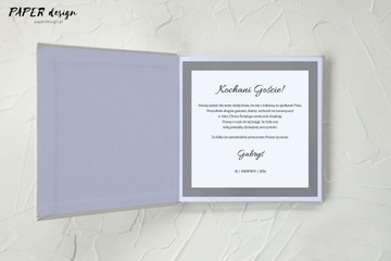 Księga gości na CHRZEST z tekturką Aniołek BOY