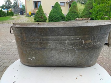 Balia stara wanna ocynk ocynkowana vintage BOHO