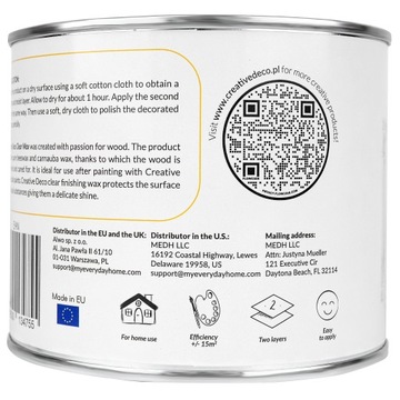 Бесцветный воск для ремонта деревянной мебели, защита поверхности, 500мл