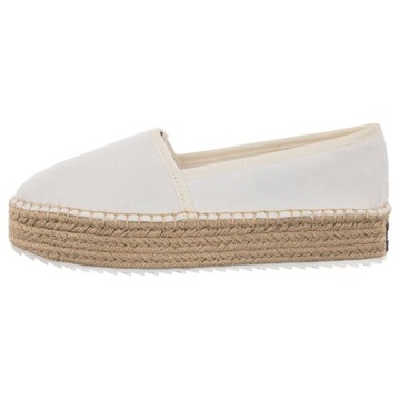 Buty Tenisówki Espadryle Damskie Tommy Hilfiger Jeans Flatform Białe