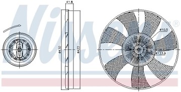 NISSENS 86221 SPOJKA VENTILÁTOR CHLAZENÍ