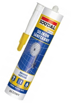 Soudal Silikon Sanitarny BEŻOWY 280 ml