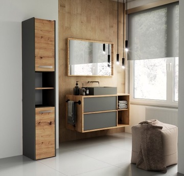 СТОЙКА ДЛЯ ШКАФА ДЛЯ ВАННОЙ S30 ДУБ ARTISAN АНТРАЦИТ